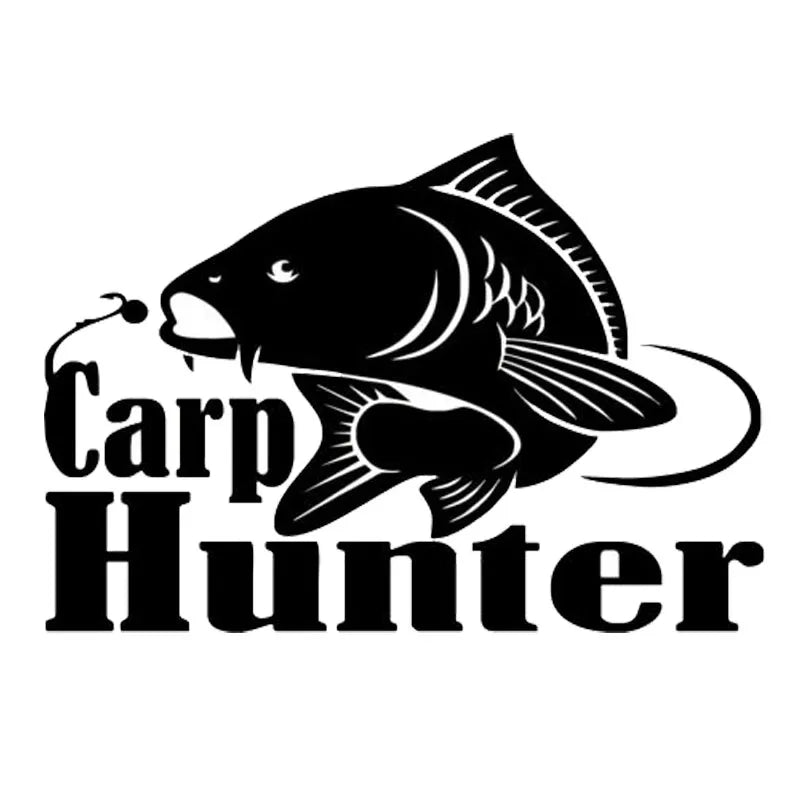 14.3cm*10cm Carp Hunter Vinyl Car Styling Fishing Window Decal Sticker C5-1762