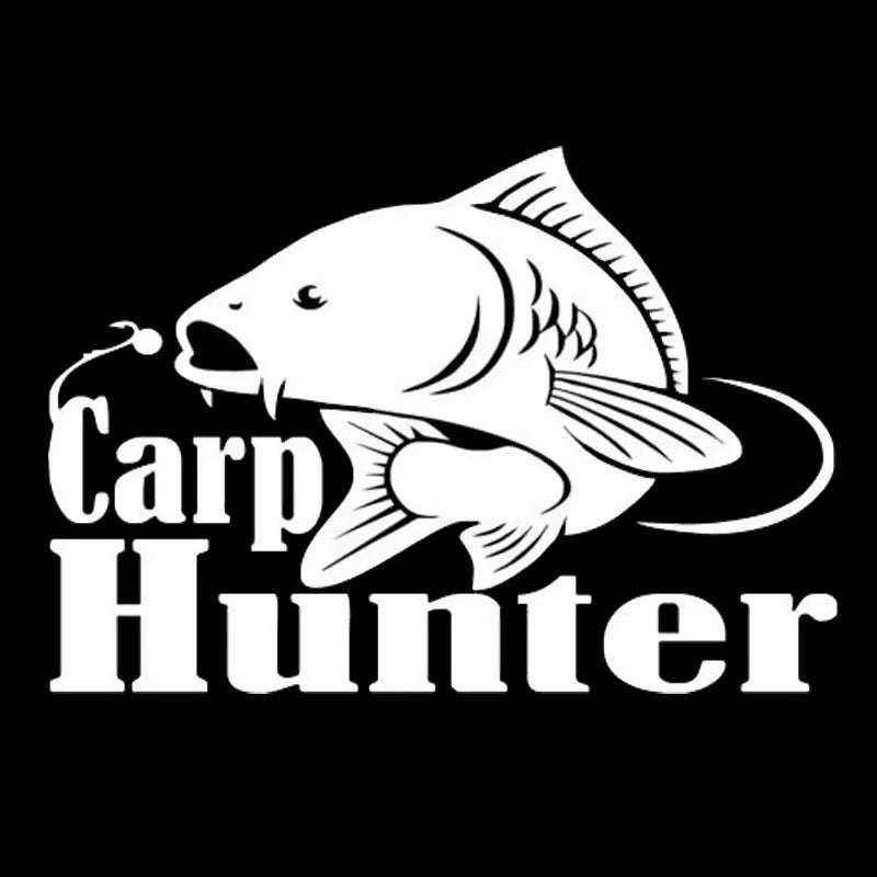 14.3cm*10cm Carp Hunter Vinyl Car Styling Fishing Window Decal Sticker C5-1762